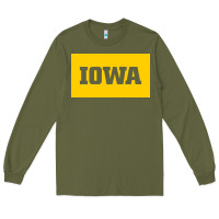Army Green University of Iowa, UIowa, Iowa, apparel Long Sleeve Tee - linhVisuals