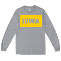 Heather Grey University of Iowa, UIowa, Iowa, apparel Long Sleeve Tee - linhVisuals