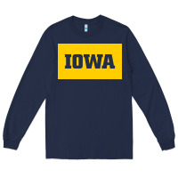 Navy University of Iowa, UIowa, Iowa, apparel Long Sleeve Tee - linhVisuals