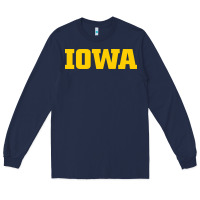 Navy university of iowa, Apparel Long Sleeve Tee - linhVisuals