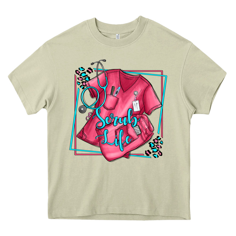 Nurse Scrub Life Olivia Heavy Core Tee by OliviaCreatesArt | Teevron