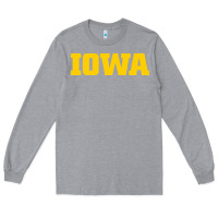 Heather Grey university of iowa, Apparel Long Sleeve Tee - linhVisuals