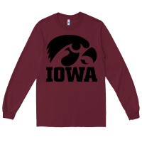 Burgundy university of iowa athletics teams gear Long Sleeve Tee - linhVisuals