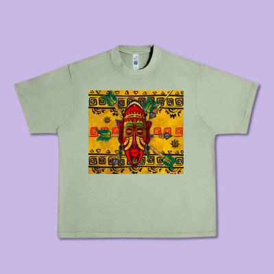 African Mask Tumbler Urban Heavy Tee Designed By Bundleandbundleshop