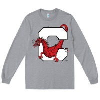 Heather Grey suny cortland red dragons Long Sleeve Tee - linhVisuals