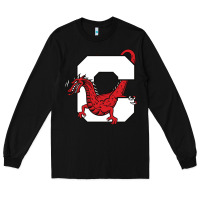Black suny cortland red dragons Long Sleeve Tee - linhVisuals