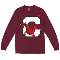 Burgundy suny cortland red dragons Long Sleeve Tee - linhVisuals