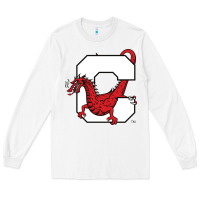 White suny cortland red dragons Long Sleeve Tee - linhVisuals