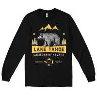 Black womens lake tahoe national park california nevada vintage bear men v n Long Sleeve Tee - linhVisuals