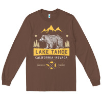 Chestnut womens lake tahoe national park california nevada vintage bear men v n Long Sleeve Tee - linhVisuals