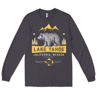 Smoke womens lake tahoe national park california nevada vintage bear men v n Long Sleeve Tee - linhVisuals