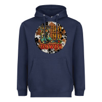 Navy Christmas Cowboy Boots Heavyweight Hoodie - RanaPortraitStore