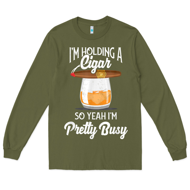 Cigar Smoking Tshirt Smoking Whiskey Drinking Dad Tee Gift Long Sleeve Tee by linhVisuals | Teevron