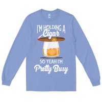 Colony Blue cigar smoking tshirt smoking whiskey drinking dad tee gift Long Sleeve Tee - linhVisuals
