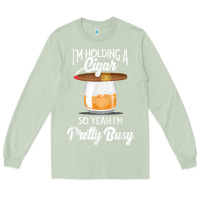 Matcha cigar smoking tshirt smoking whiskey drinking dad tee gift Long Sleeve Tee - linhVisuals