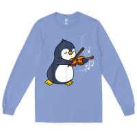 Colony Blue penguin playing violin animal Long Sleeve Tee - linhVisuals