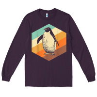 Plum penguin retro vintage style penguin Long Sleeve Tee - linhVisuals