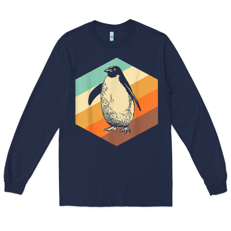 Penguin Retro Vintage Style Penguin Long Sleeve Tee by linhVisuals | Teevron