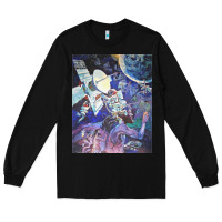 Black spaceship earth mural Long Sleeve Tee - linhVisuals