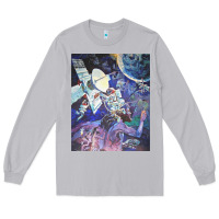 Moon Dust spaceship earth mural Long Sleeve Tee - linhVisuals