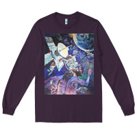 Plum spaceship earth mural Long Sleeve Tee - linhVisuals