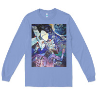 Colony Blue spaceship earth mural Long Sleeve Tee - linhVisuals