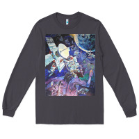 Smoke spaceship earth mural Long Sleeve Tee - linhVisuals