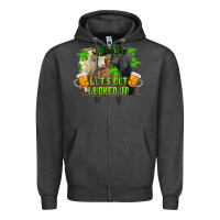 Charcoal Heather let's get lucked up charolais and black angus bull Zipper Hoodie - RanaPortraitStore