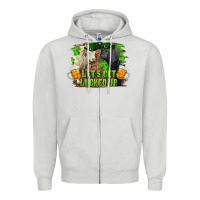 Dove Grey let's get lucked up charolais and black angus bull Zipper Hoodie - RanaPortraitStore