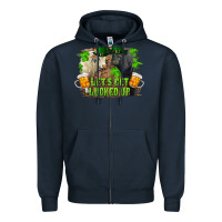 Navy let's get lucked up charolais and black angus bull Zipper Hoodie - RanaPortraitStore