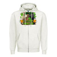 Oatmeal Heather let's get lucked up charolais and black angus bull Zipper Hoodie - RanaPortraitStore