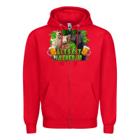Red let's get lucked up charolais and black angus bull Zipper Hoodie - RanaPortraitStore