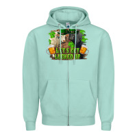 Seafoam let's get lucked up charolais and black angus bull Zipper Hoodie - RanaPortraitStore