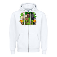White let's get lucked up charolais and black angus bull Zipper Hoodie - RanaPortraitStore