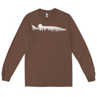 Chestnut musky pine forest fishing angler Long Sleeve Tee - linhVisuals