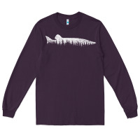 Plum musky pine forest fishing angler Long Sleeve Tee - linhVisuals
