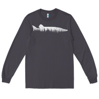 Smoke musky pine forest fishing angler Long Sleeve Tee - linhVisuals