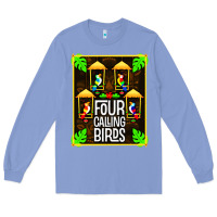 Colony Blue four calling birds Long Sleeve Tee - linhVisuals