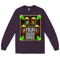 Plum four calling birds Long Sleeve Tee - linhVisuals