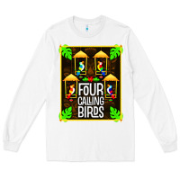 White four calling birds Long Sleeve Tee - linhVisuals
