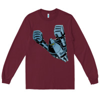 Burgundy gigantor tetsujin Long Sleeve Tee - linhVisuals