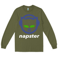 Army Green napster Long Sleeve Tee - linhVisuals