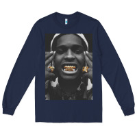 Navy Asap Rocky Long Sleeve Tee - linhVisuals