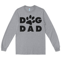 Heather Grey dog dad classic design paw gift t shirt Long Sleeve Tee - linhVisuals