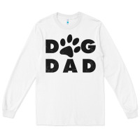 White dog dad classic design paw gift t shirt Long Sleeve Tee - linhVisuals