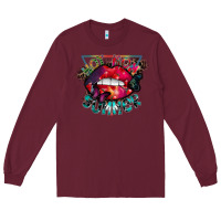 Burgundy hot mom summer Long Sleeve Tee - CowhideDigitalArt