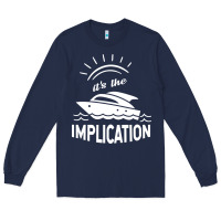 Navy the implication its always sunny in philadelphia Long Sleeve Tee - linhVisuals