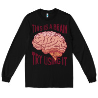 Black Brain Long Sleeve Tee - linhVisuals