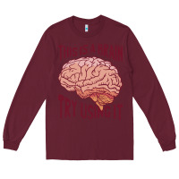 Burgundy Brain Long Sleeve Tee - linhVisuals