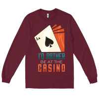 Burgundy Casino Long Sleeve Tee - linhVisuals